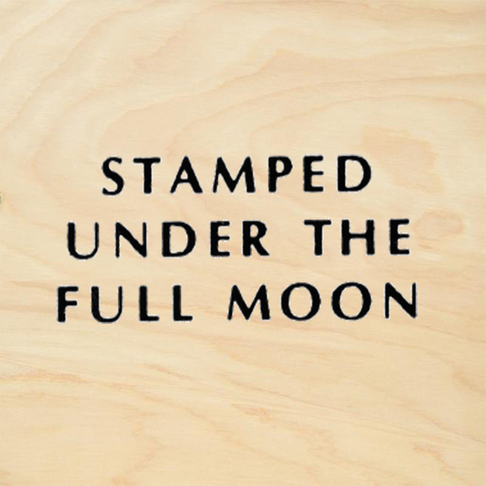 StampaFe Full Moon words Mixed Media Rubber Art Stamp