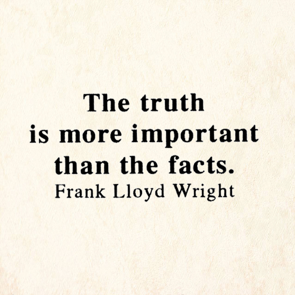 StampaFe Truth Is More Important Quote by Frank Lloyd Wright Rubber Art Stamp