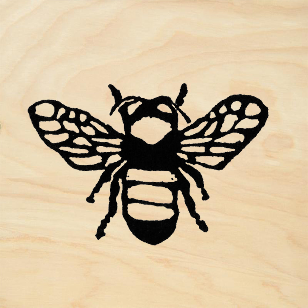StampaFe Bee Carved Botanical Rubber Art Stamp