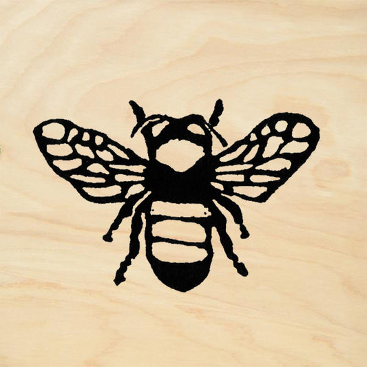 StampaFe Bee Carved Botanical Rubber Art Stamp