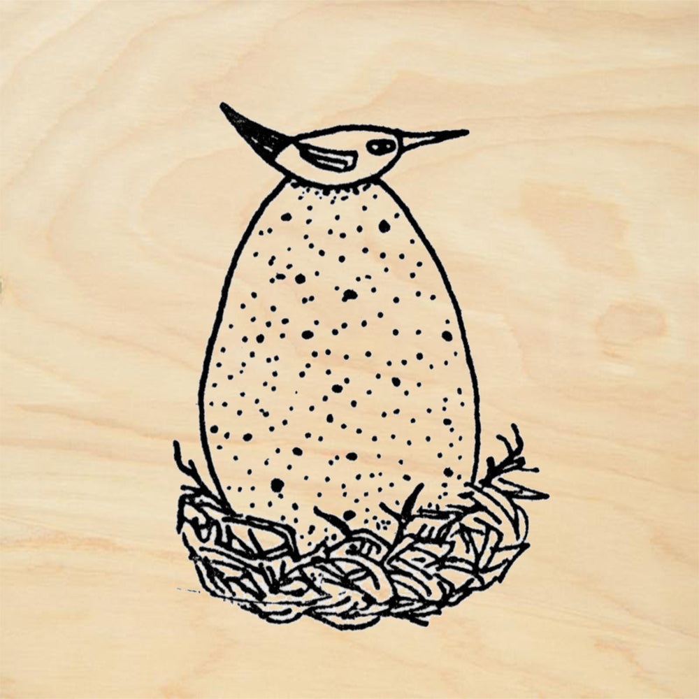 StampaFe Little Bird on Nest Card Making Rubber Art Stamp