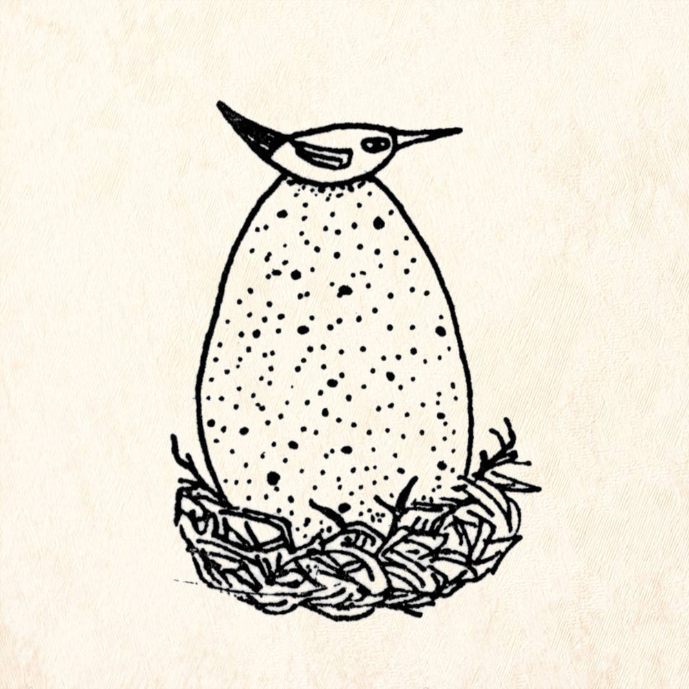 StampaFe Little Bird on Nest Card Making Rubber Art Stamp