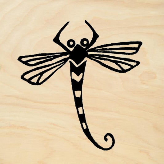 StampaFe Dragonfly Fancy Botanical Rubber Art Stamp