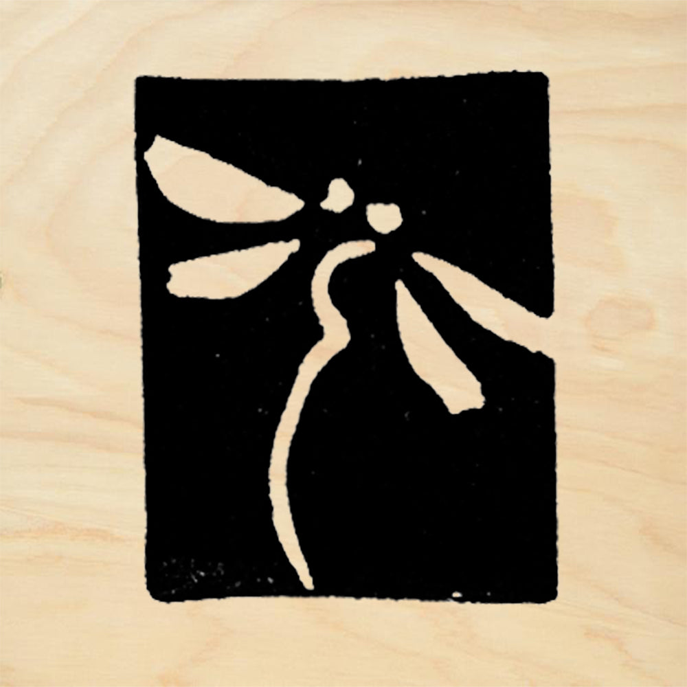 StampaFe Dragonfly Block Botanical Rubber Art Stamp