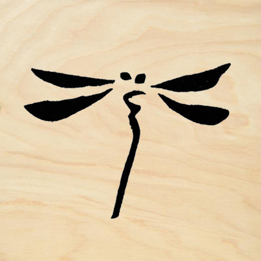 StampaFe Dragonfly Carved Botanical Rubber Art Stamp
