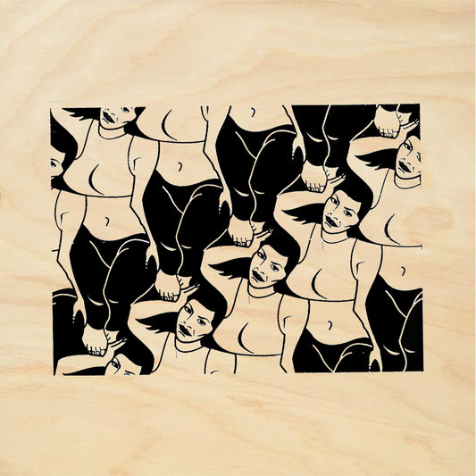 StampaFe Reclining Woman Small Mixed Media Rubber Art Stamp