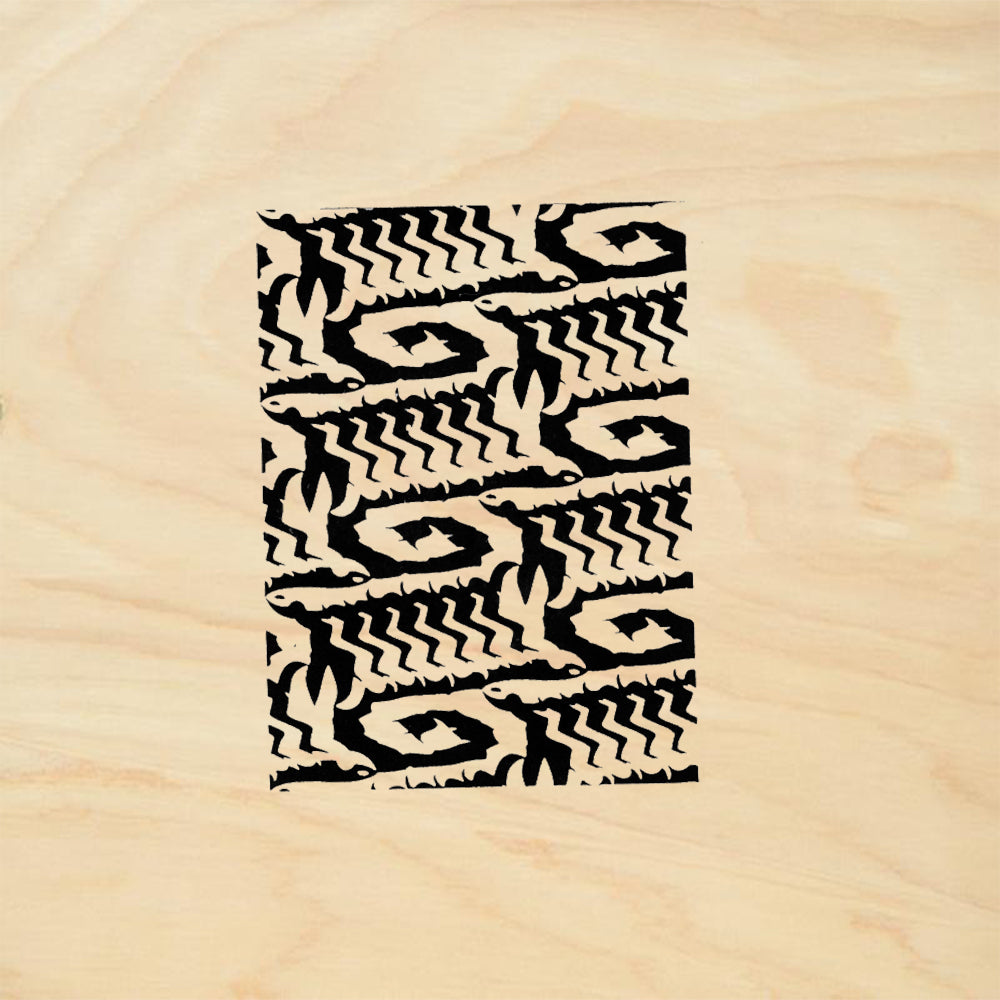 StampaFe Lizard Skin Small Tribal Rubber Art Stamp