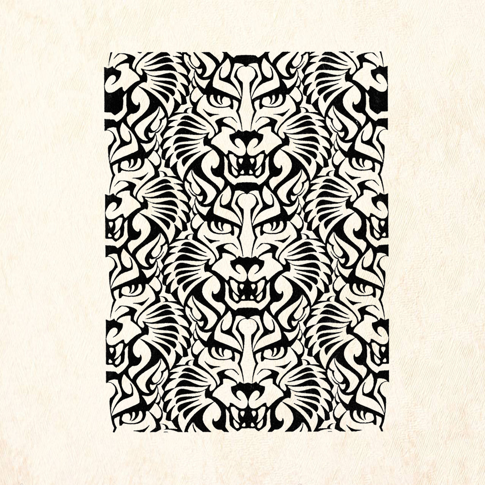 StampaFe Roaring Tiger Small Mixed Media Rubber Art Stamp