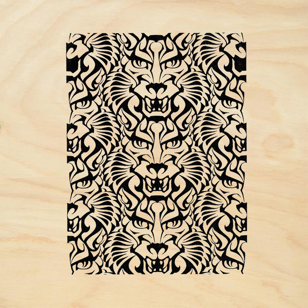 StampaFe Roaring Tiger Small Mixed Media Rubber Art Stamp