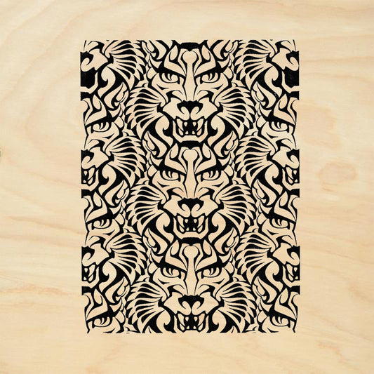 StampaFe Roaring Tiger Small Mixed Media Rubber Art Stamp