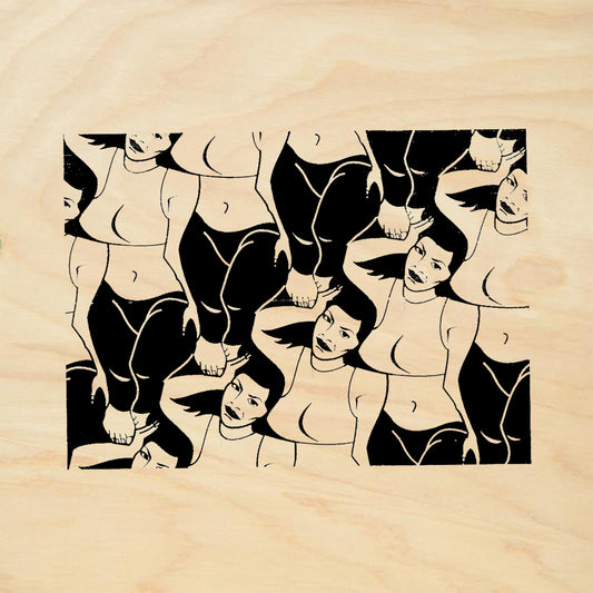 StampaFe Reclining Woman Large Mixed Media Rubber Art Stamp