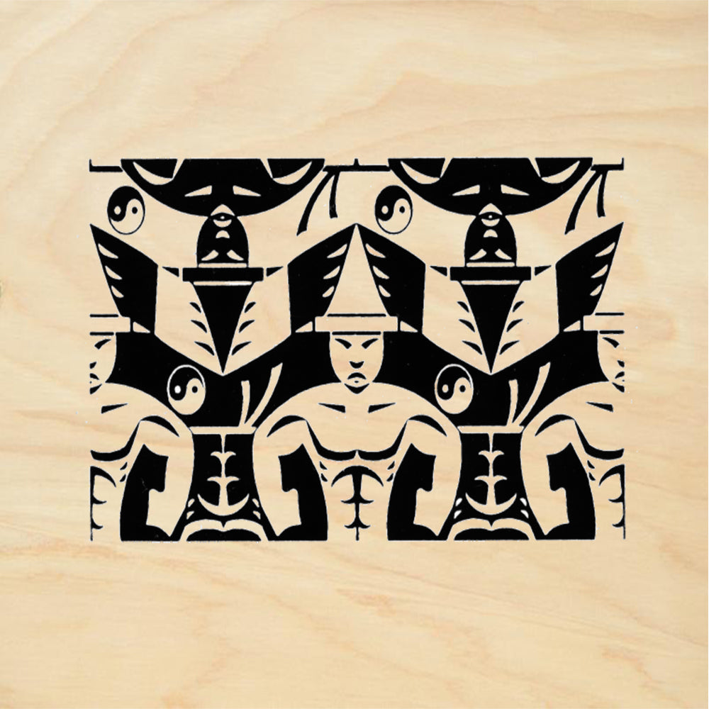 StampaFe Chinese Warrior Large Mixed Media Rubber Art Stamp