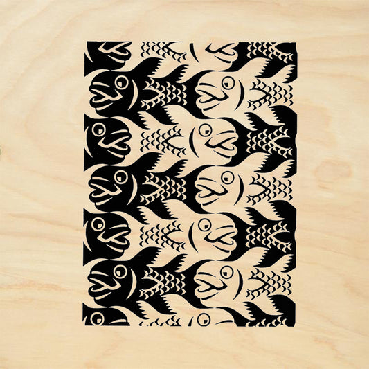 StampaFe Pescado Large Mixed Media Rubber Art Stamp