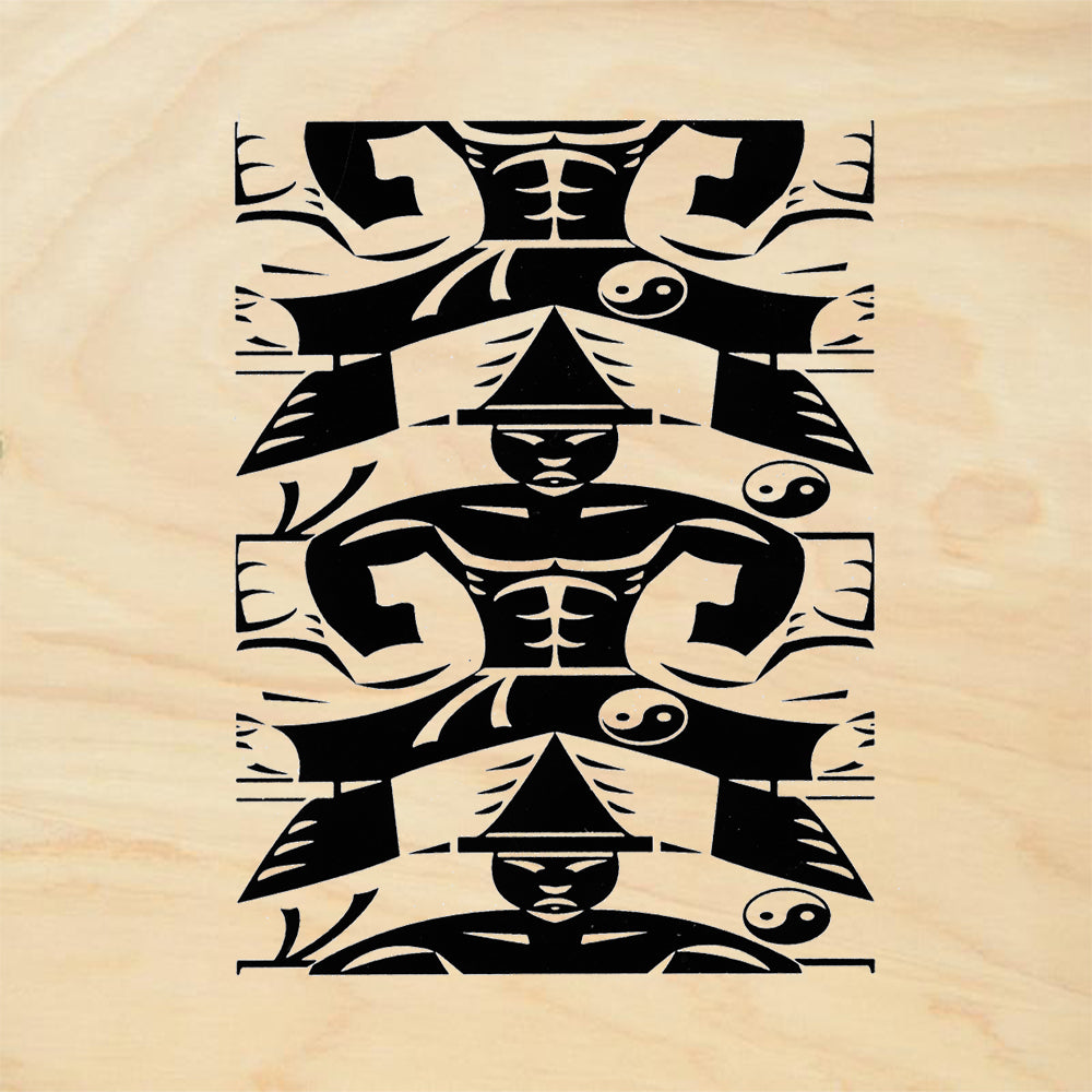 StampaFe Chinese Warrior Small Mixed Media Rubber Art Stamp