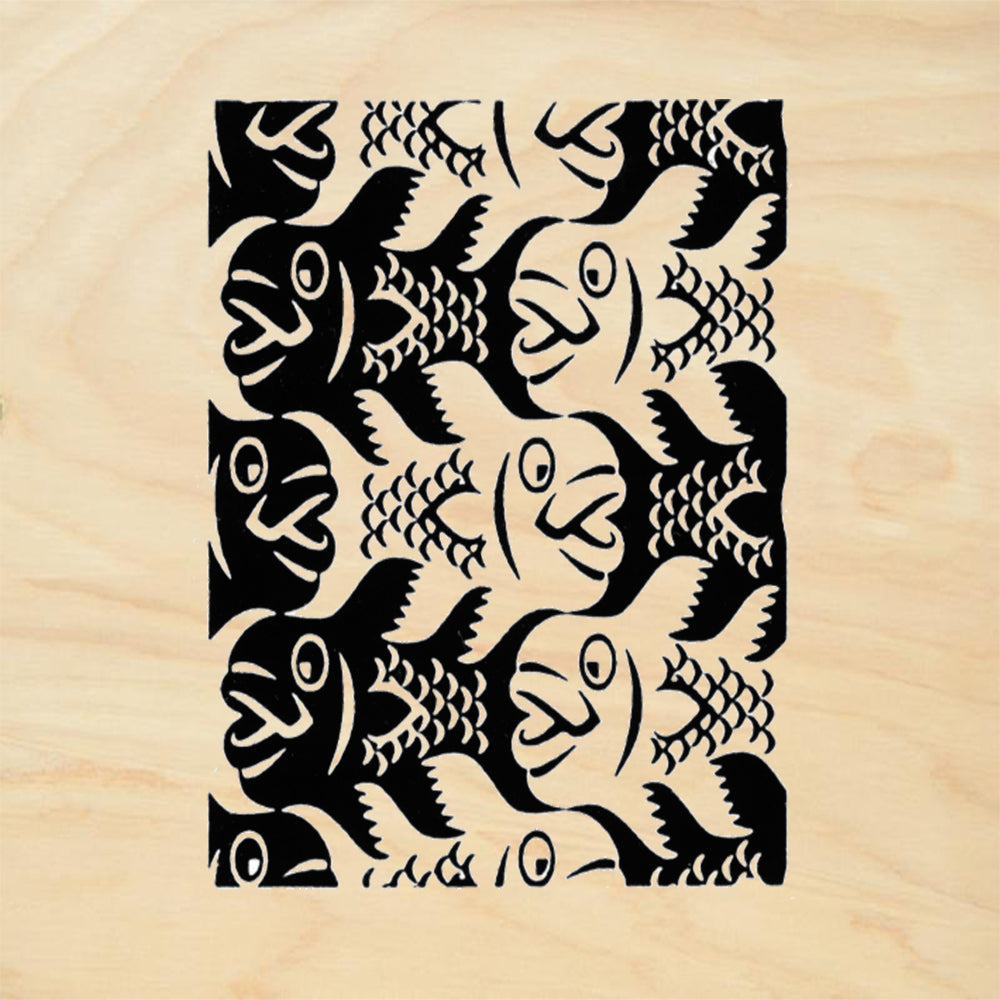 StampaFe Pescado Small Mixed Media Rubber Art Stamp