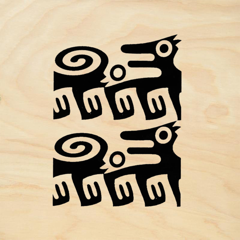 StampaFe Monkey Dog Small Tribal Rubber Art Stamp