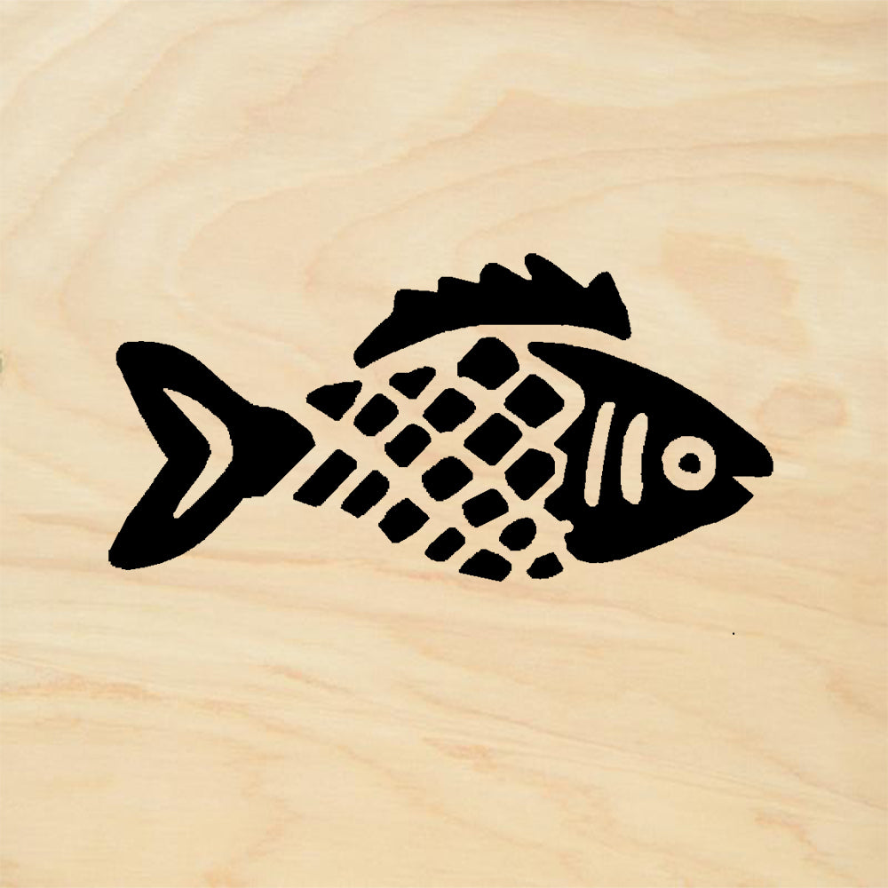StampaFe Diamond Fish Mixed Media Rubber Art Stamp