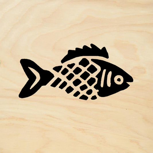StampaFe Diamond Fish Mixed Media Rubber Art Stamp
