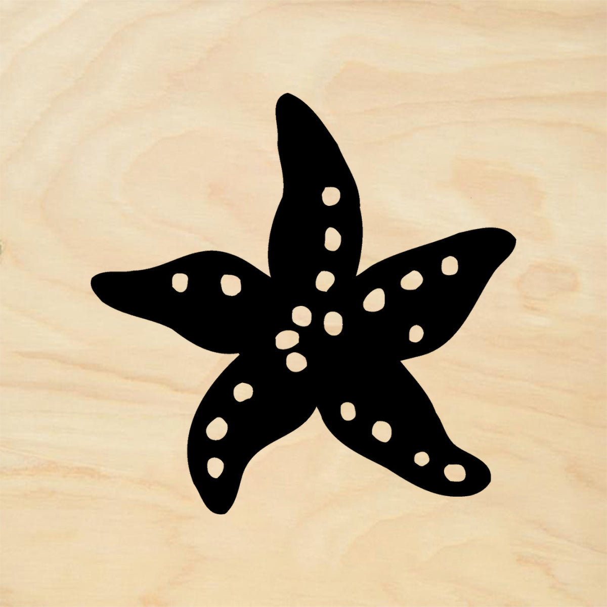 StampaFe Starfish Solid Spotted Rubber Art Stamp