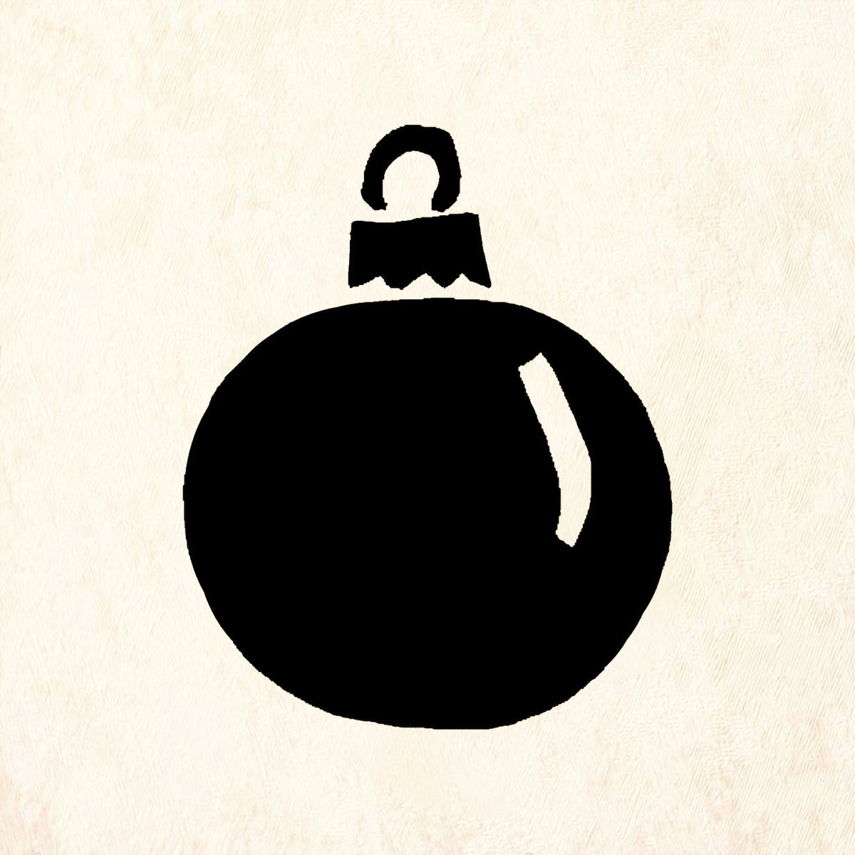 StampaFe Ornament 2 Round Holiday Rubber Art Stamp