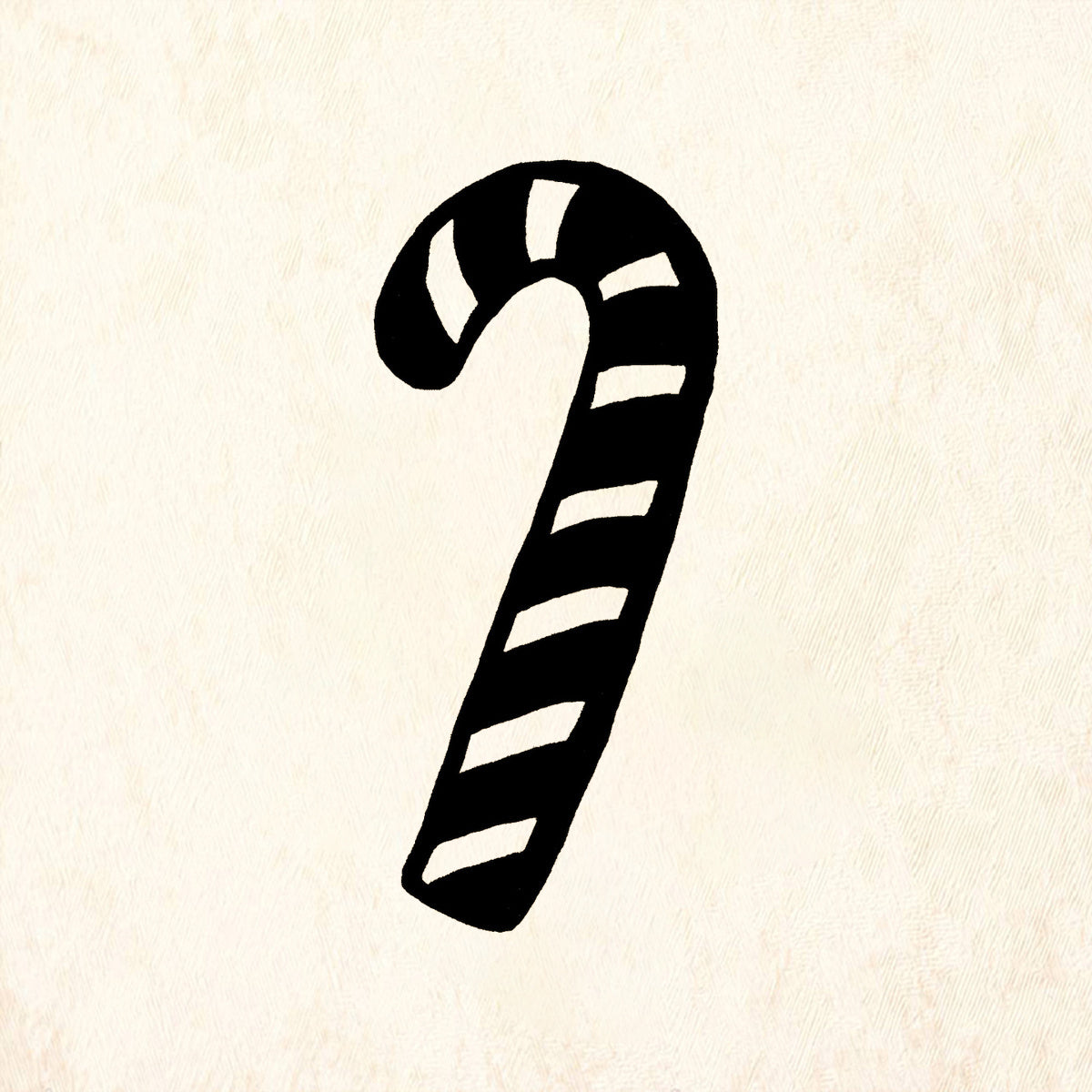StampaFe Candy Cane Striped Holiday Rubber Art Stamp