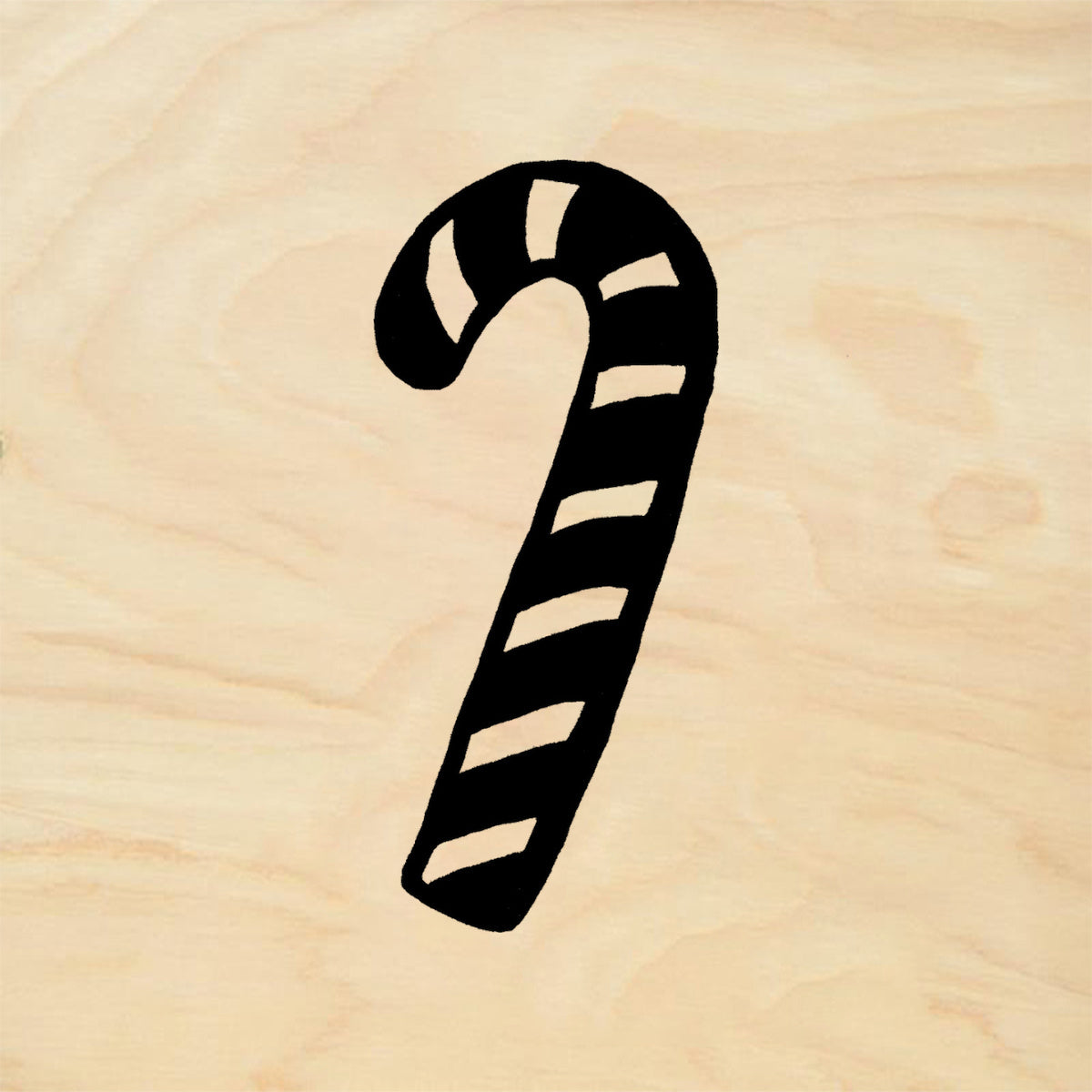 StampaFe Candy Cane Striped Holiday Rubber Art Stamp