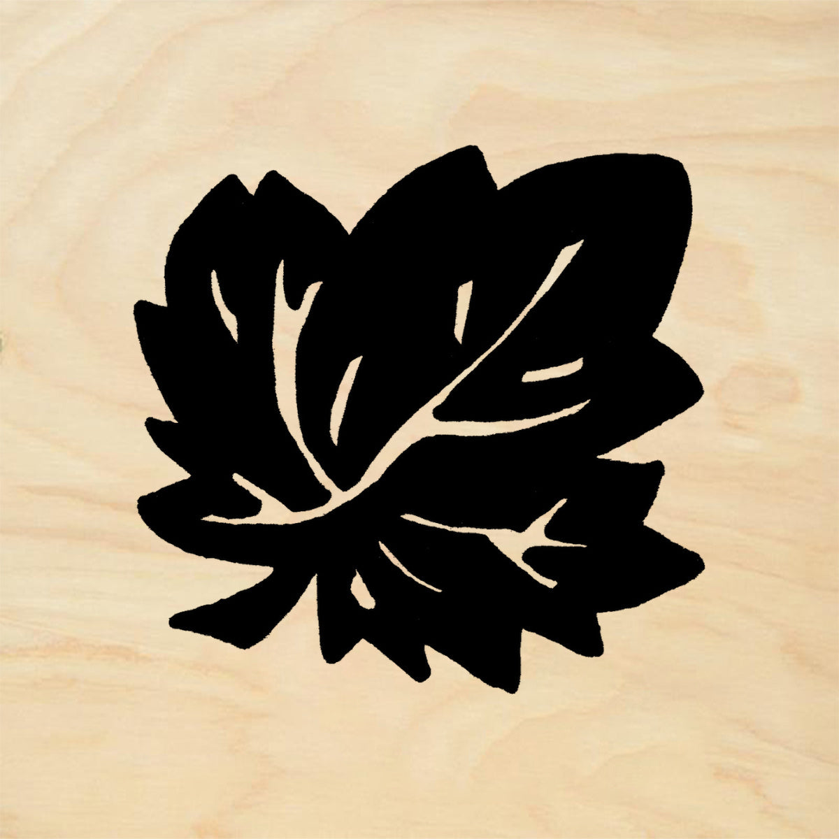 StampaFe Grape Leaf Bold Botanical Rubber Art Stamp