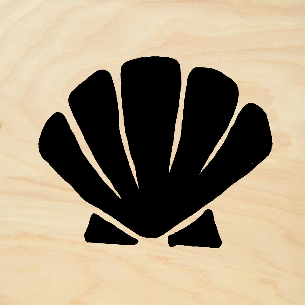 StampaFe Scallop Shell Solid Coastal Rubber Art Stamp