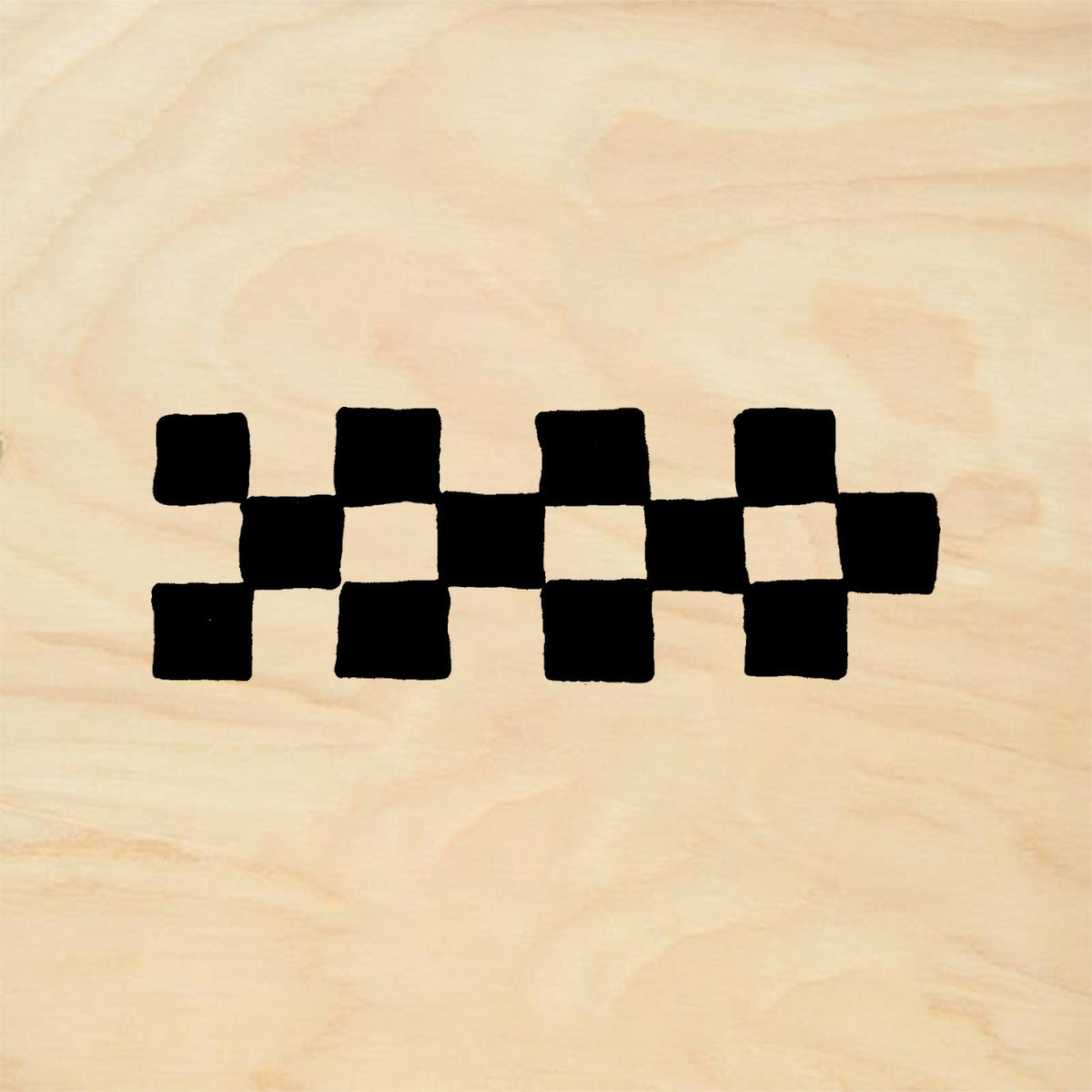 StampaFe Checkerboard Geometric Border Rubber Art Stamp