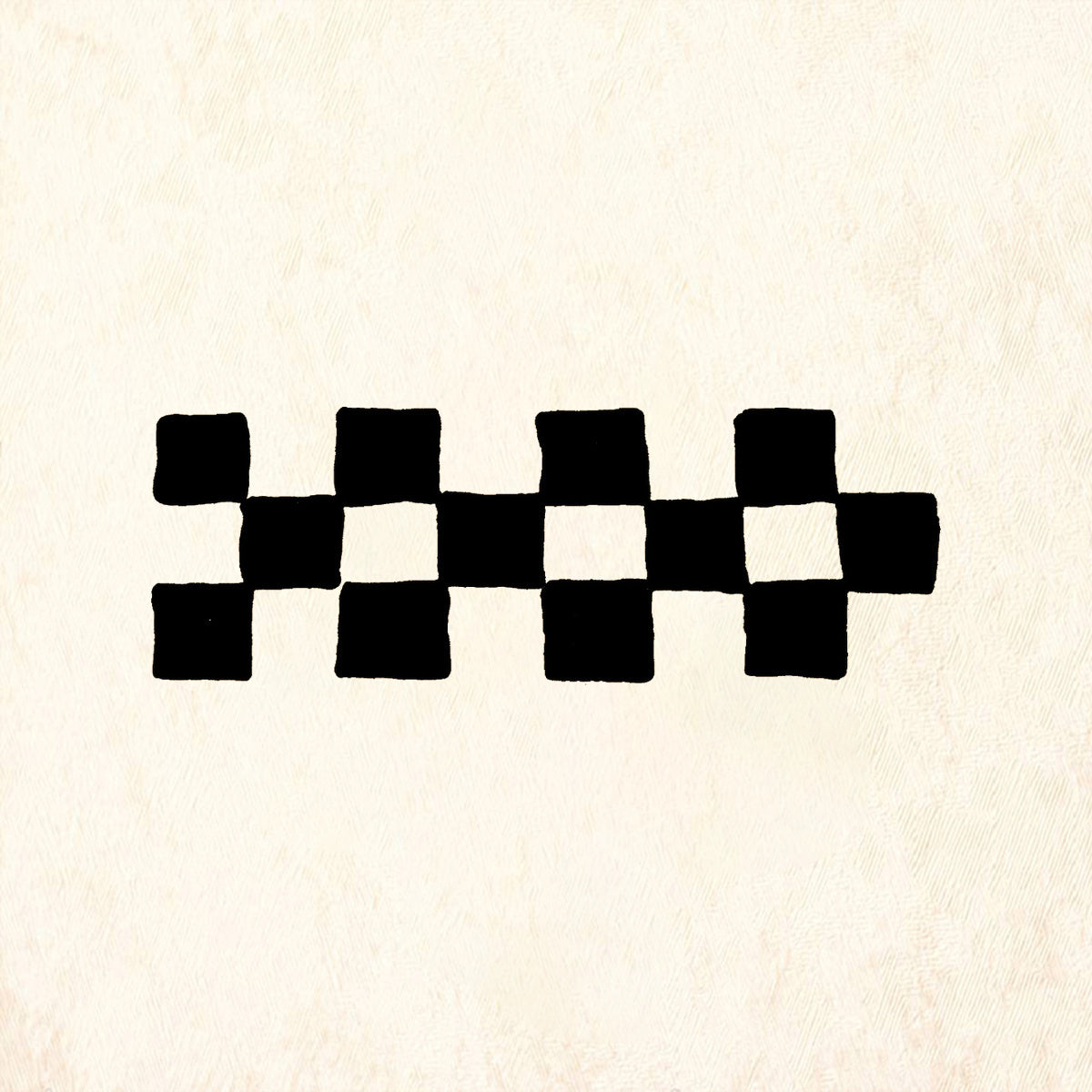 StampaFe Checkerboard Geometric Border Rubber Art Stamp