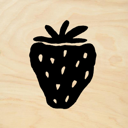 StampaFe Strawberry Large Floral Rubber Art Stamp