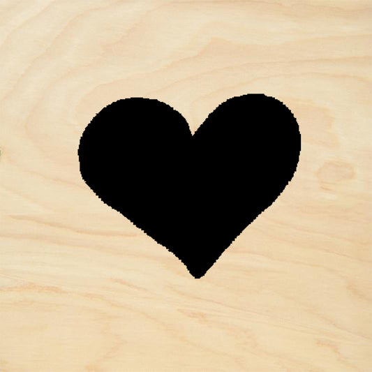 StampaFe Heart Small Solid Card Making Rubber Art Stamp