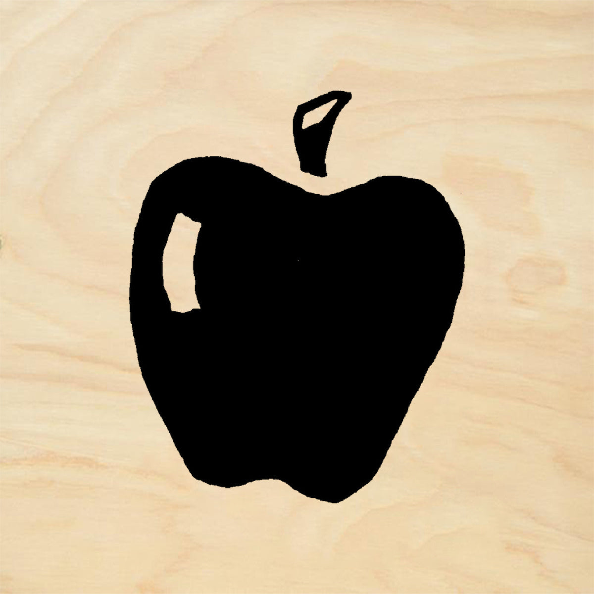 StampaFe Large Apple Solid Fruit Rubber Art Stamp