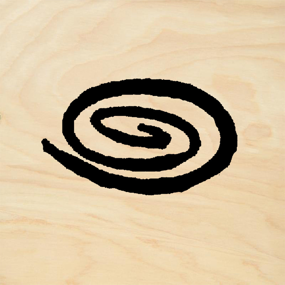 StampaFe Oval Helix Spiral Mixed Media Rubber Art Stamp