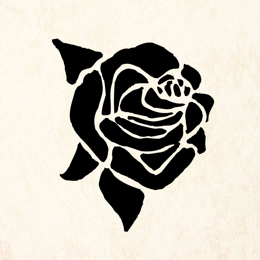 StampaFe Rosebud Solid Floral Rubber Art Stamp
