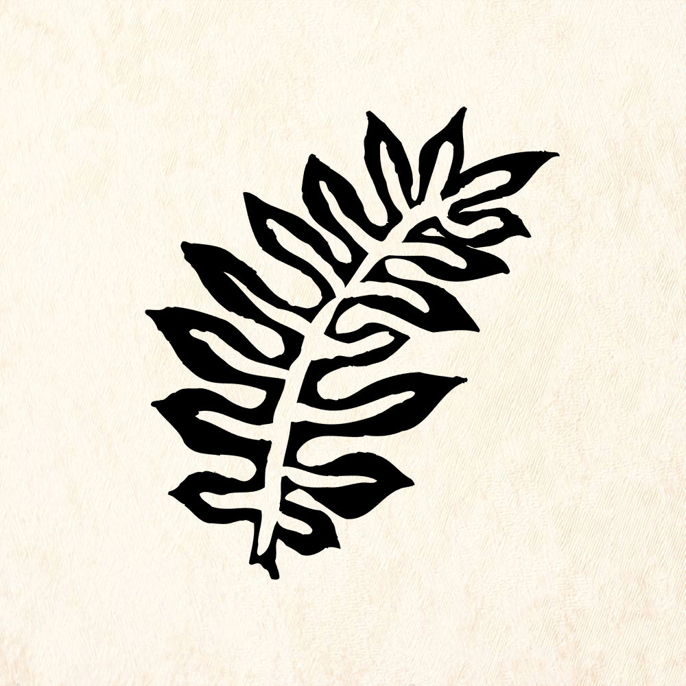 StampaFe Fern Open Small Botanical Rubber Art Stamp