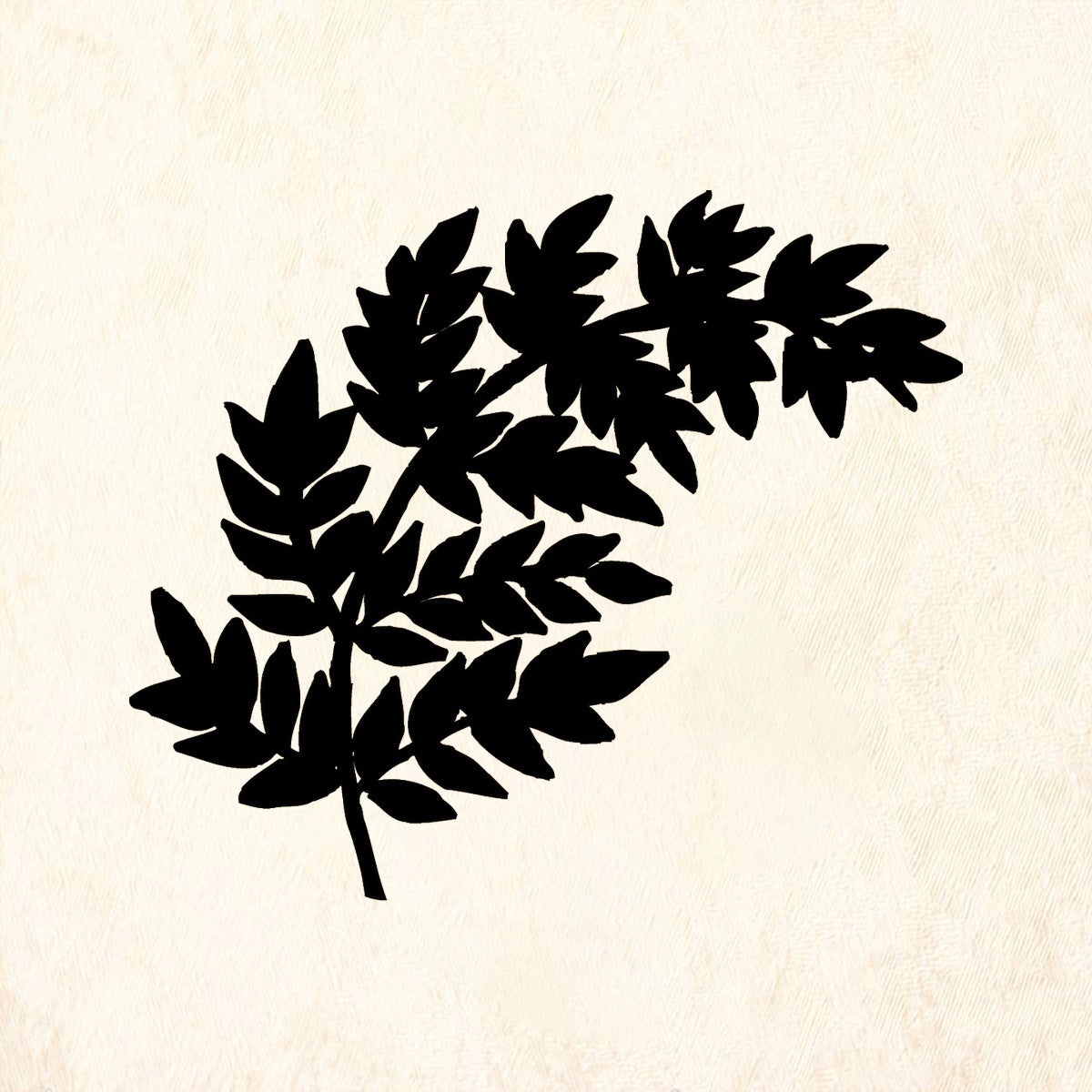 StampaFe Fern Right Solid Large Botanical Rubber Art Stamp