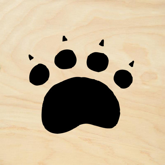 StampaFe Dog Paw Print Large Mixed Media Rubber Art Stamp