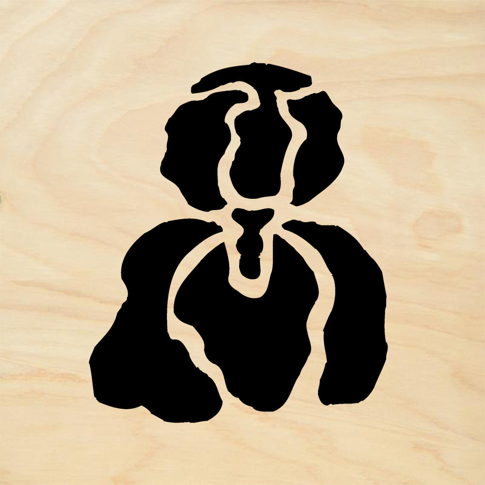 StampaFe Iris Floral Rubber Art Stamp