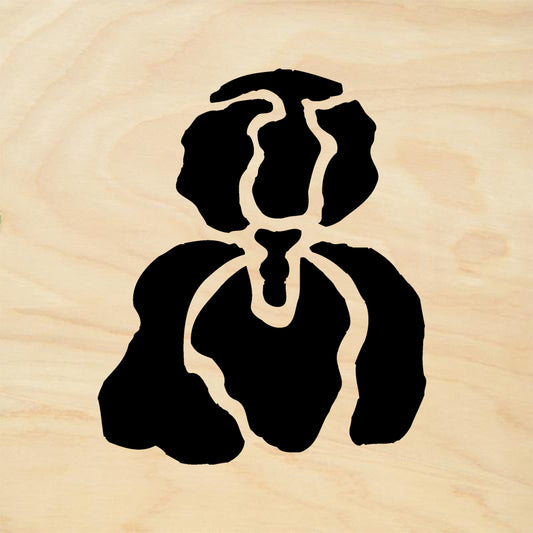 StampaFe Iris Floral Rubber Art Stamp