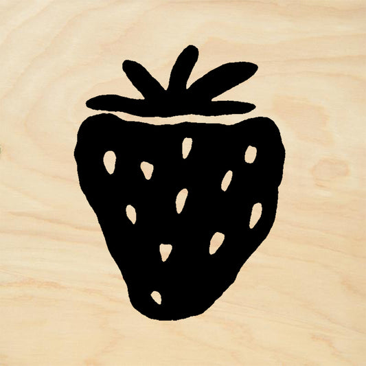 StampaFe Strawberry Small Card Making Rubber Art Stamp