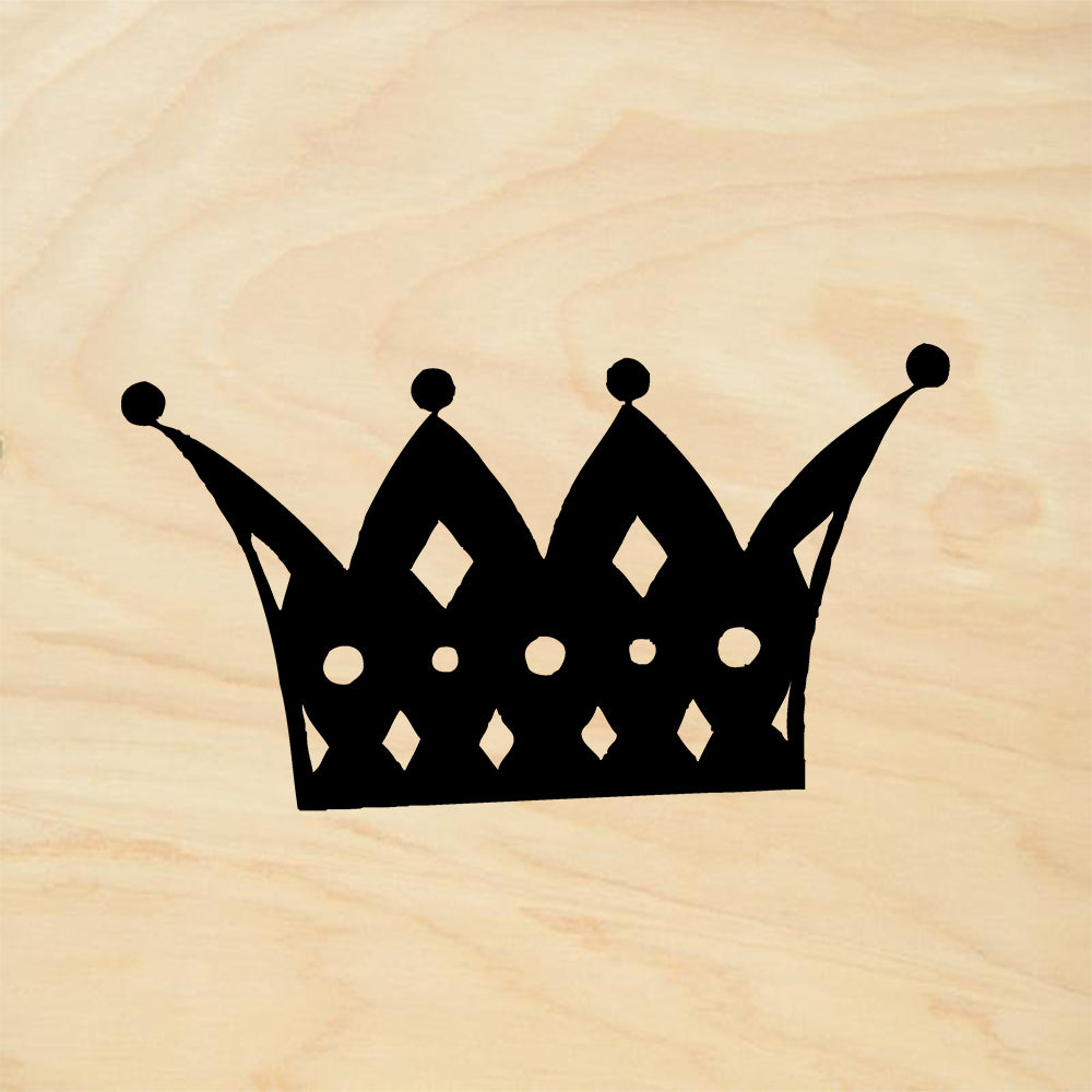 StampaFe Crown, solid large Mixed Media Rubber Art Stamp