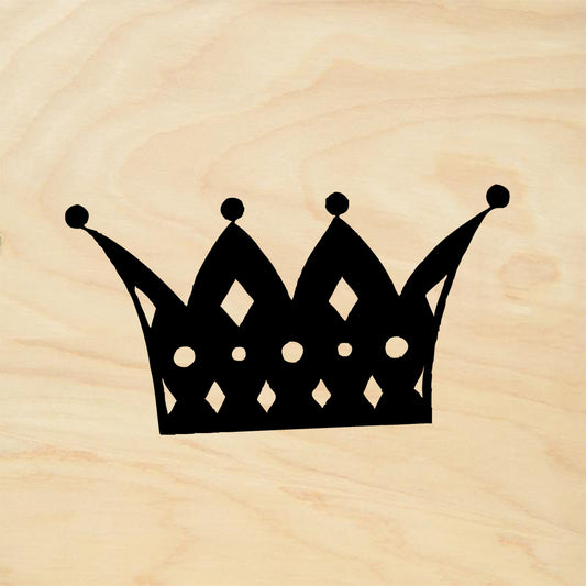StampaFe Crown, solid large Mixed Media Rubber Art Stamp