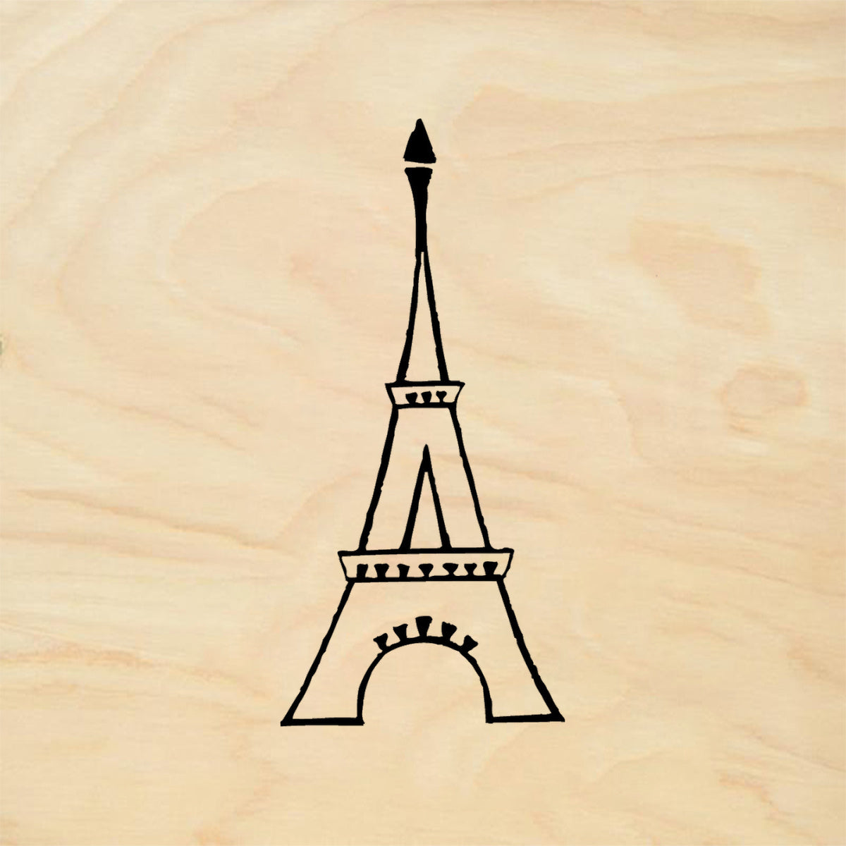 StampaFe Eiffel Tower Outline Rubber Art Stamp