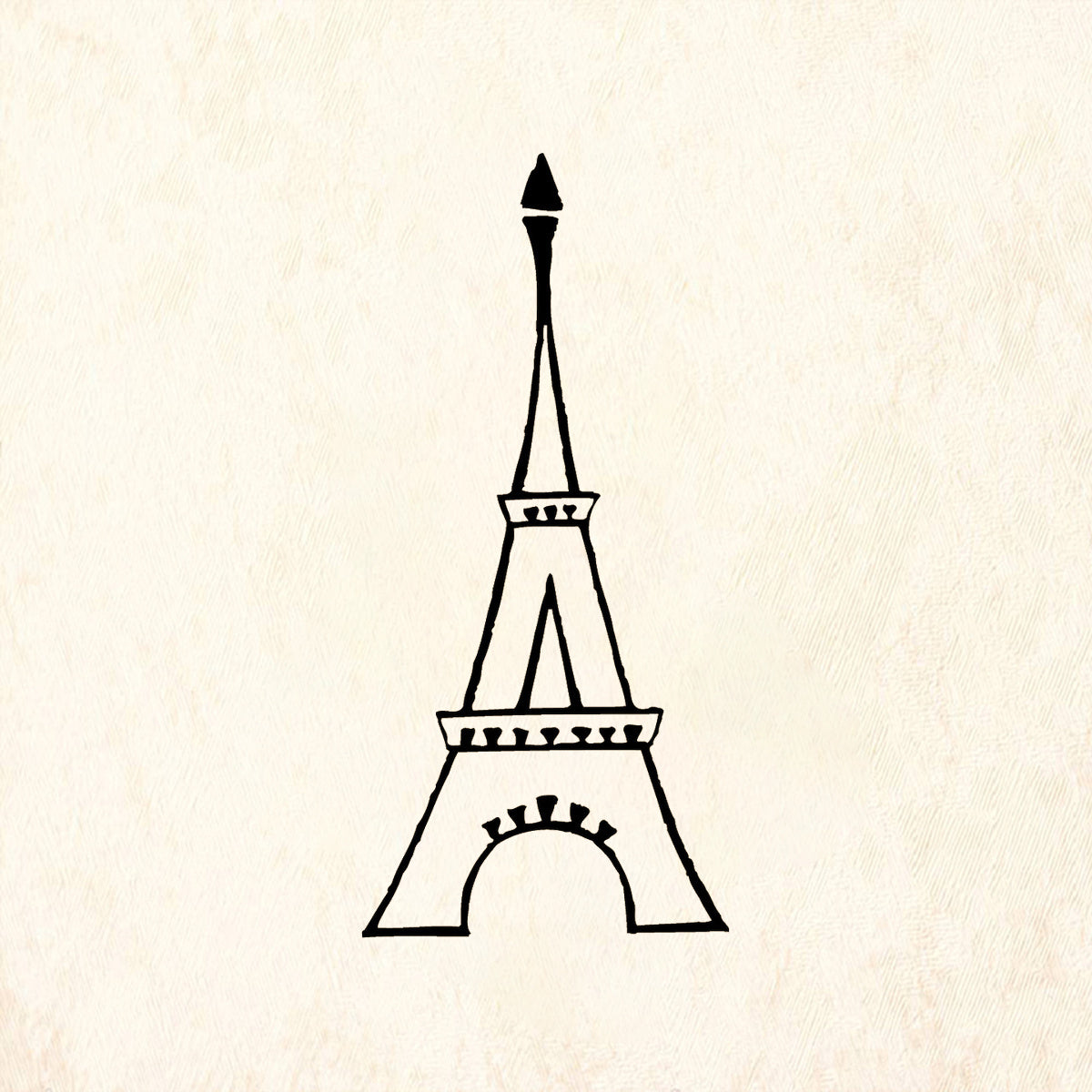 StampaFe Eiffel Tower Outline Rubber Art Stamp
