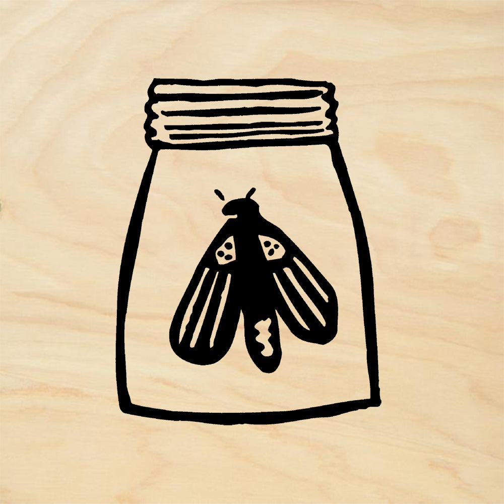 StampaFe Firefly in a Jar Mixed Media Rubber Art Stamp
