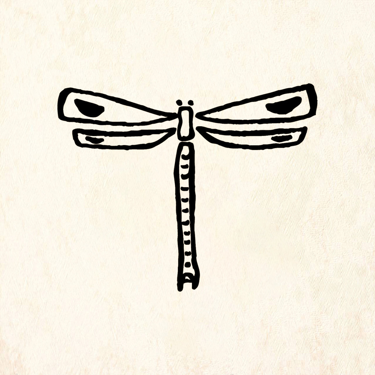StampaFe Dragonfly Outline Rubber Art Stamp