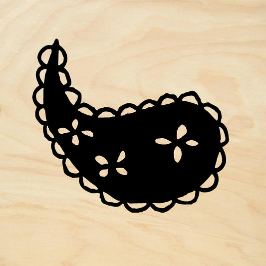 StampaFe Paisley Solid Mixed Media Rubber Art Stamp
