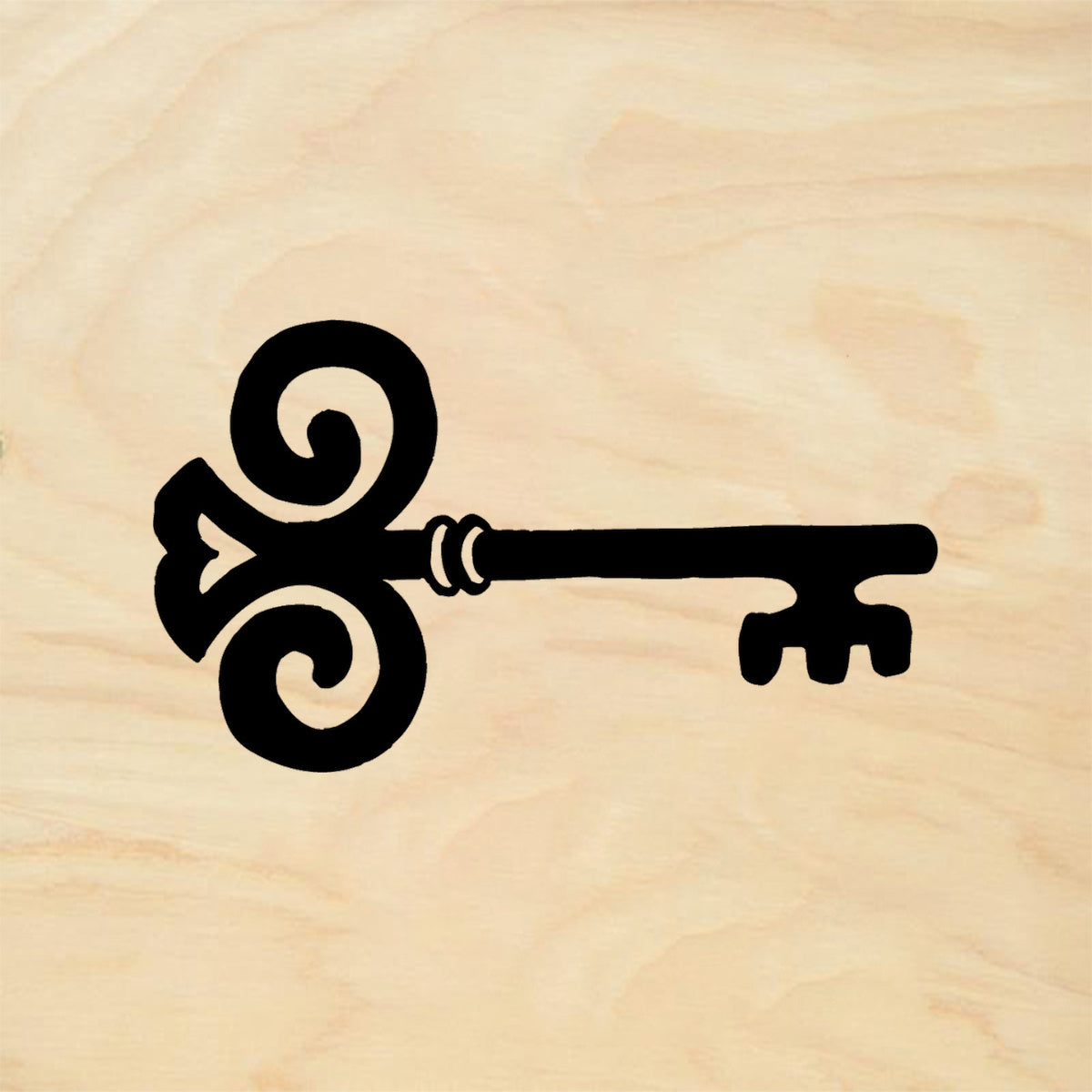 StampaFe Vintage Key Ornate Skeleton Key Rubber Art Stamp