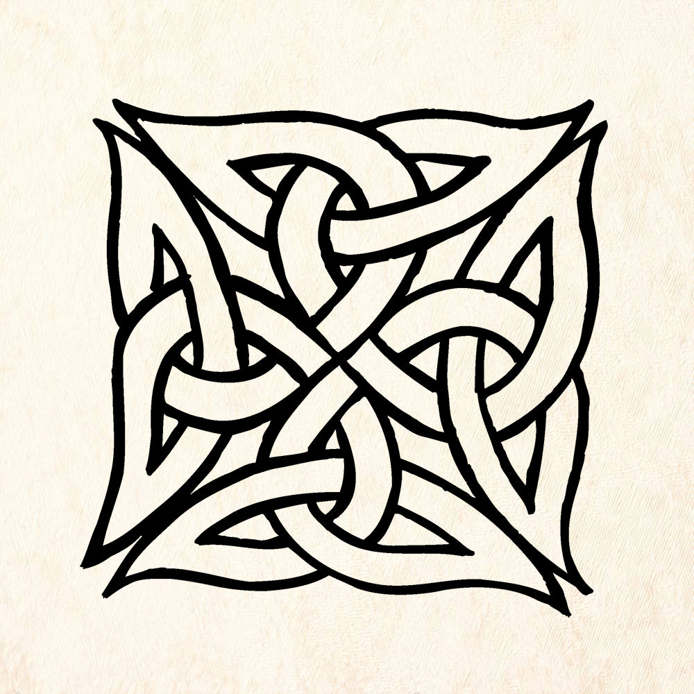StampaFe Celtic Square Large Knotwork Rubber Art Stamp